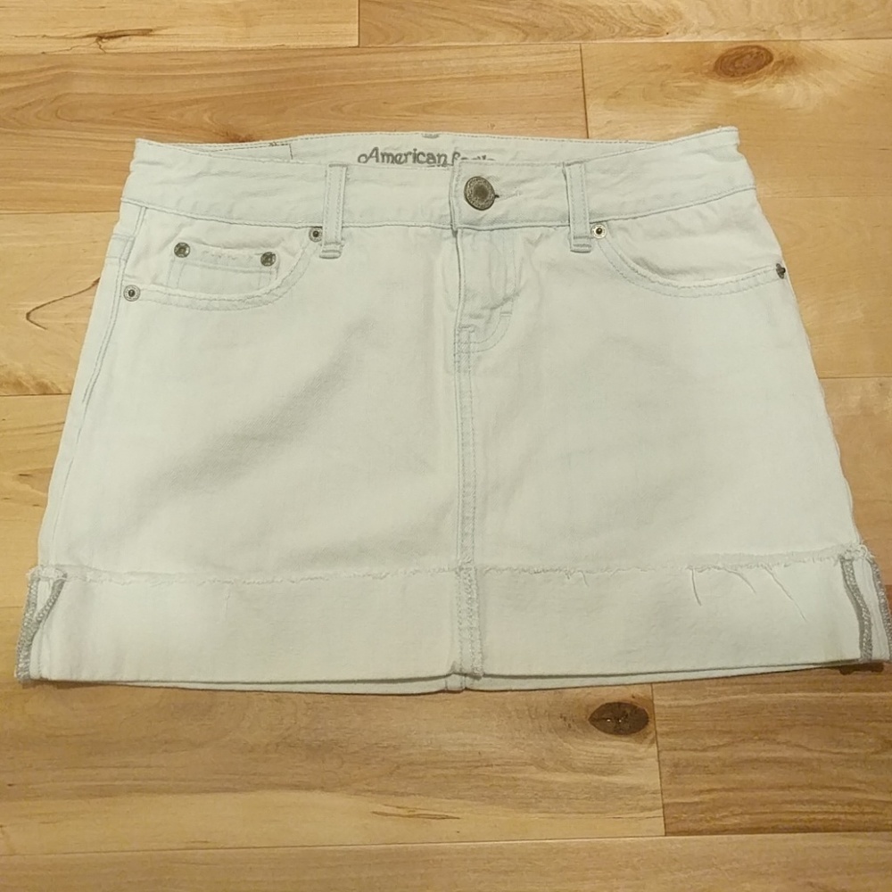 AE Faded Denim Mini Skirt